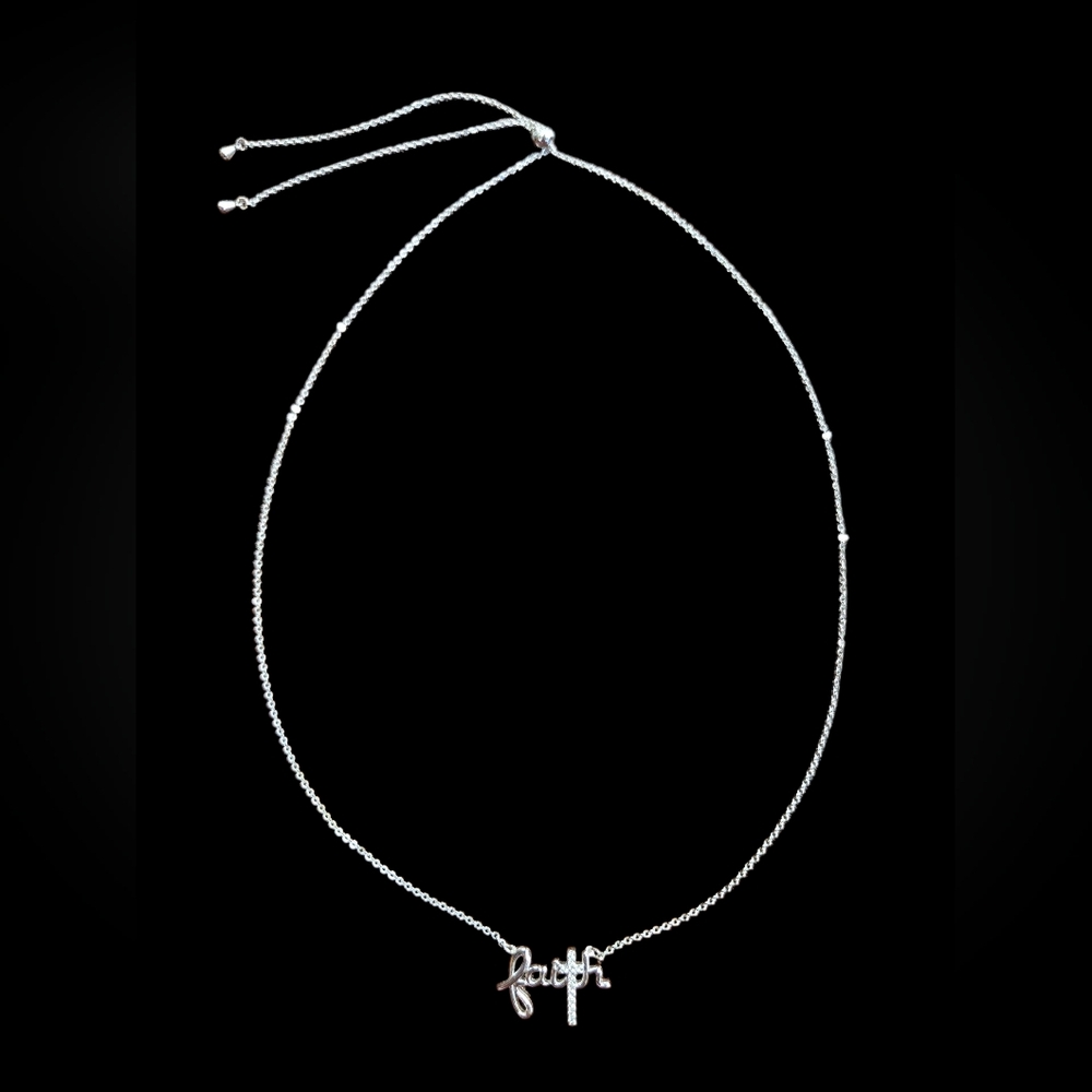 NWOT Silver Faith Necklace ✝️